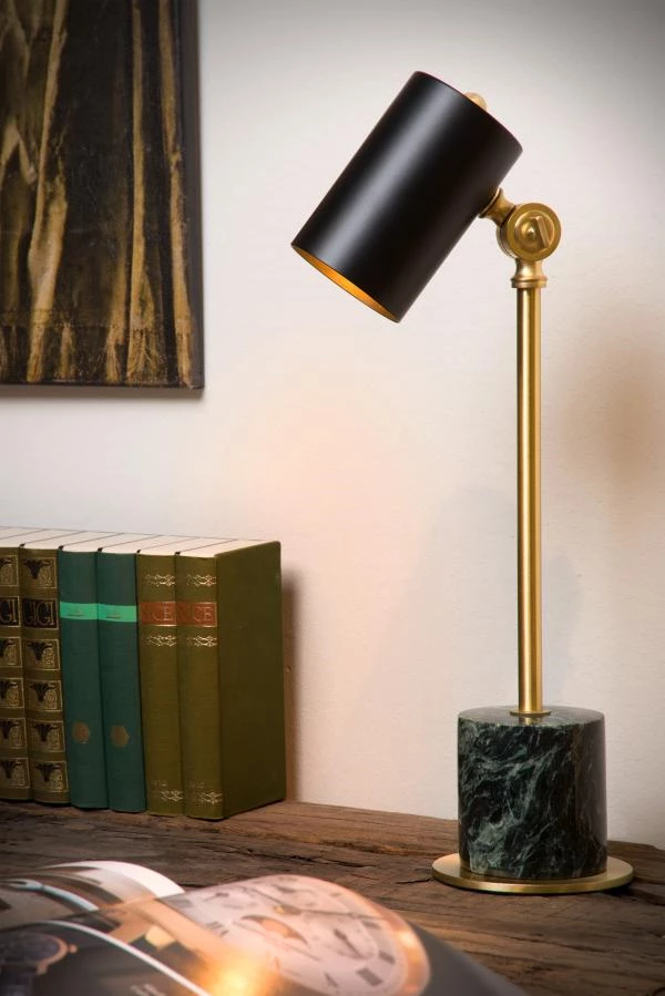 Lucide BRANDON - Bureaulamp - 1xE14 - Zwart - sfeer 2